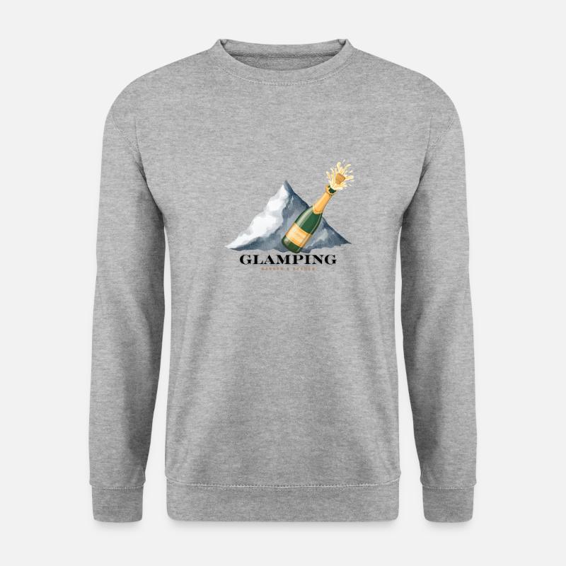 Glamping - Unisex Pullover - Weißgrau meliert