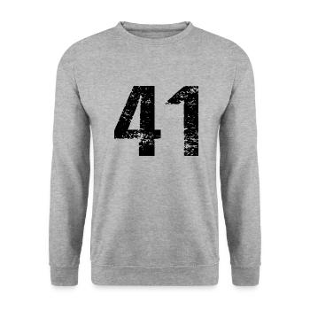 Maillot à 41 numéros - Sweat-shirt Unisexe - gris chiné - Devant - Alina (178cm) & Michal (187cm)