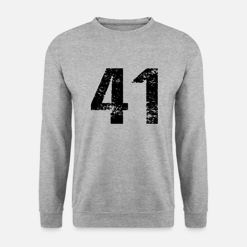 41 Zahl Trikot - Unisex Pullover - Weißgrau meliert