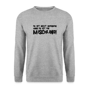 Hybrid text - Unisex Sweatshirt - salt & pepper - Front - Alina (178cm) & Michal (187cm)