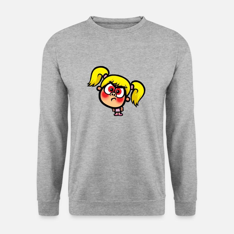 Wütend Stacey - Unisex Pullover - Weißgrau meliert