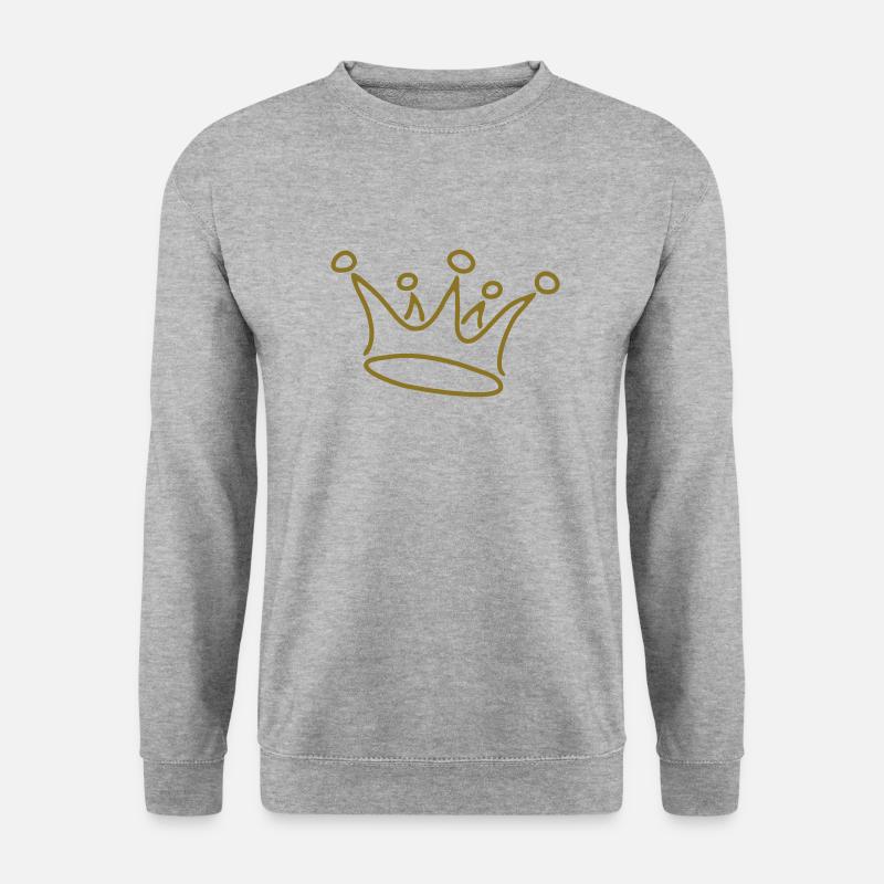 crown gold - Unisex Pullover - Weißgrau meliert