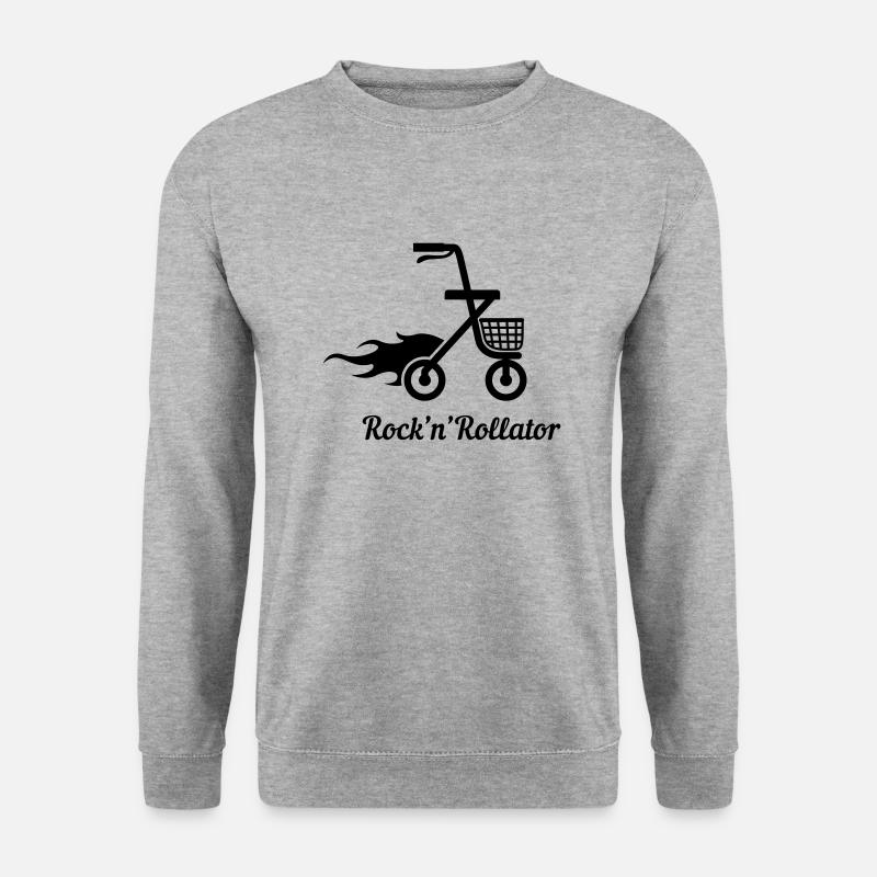 Rock'n'Rollator - Unisex Pullover - Weißgrau meliert