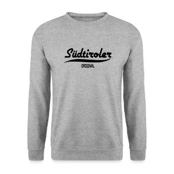 Südtirol - Unisex Pullover - Weißgrau meliert - Vorne - Alina (178cm) & Michal (187cm)