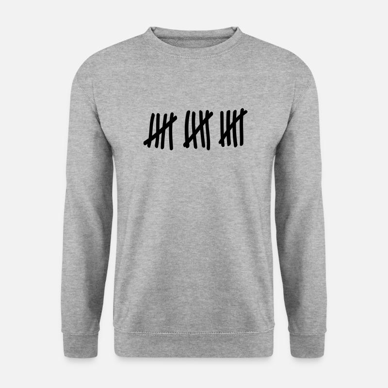 zählen - Unisex Pullover - Weißgrau meliert