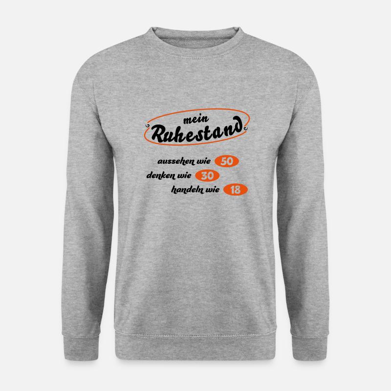 Rentner - Unisex Pullover - Weißgrau meliert