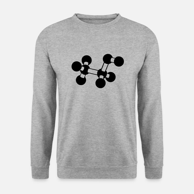 Alkoholmolekül - Unisex Pullover - Weißgrau meliert