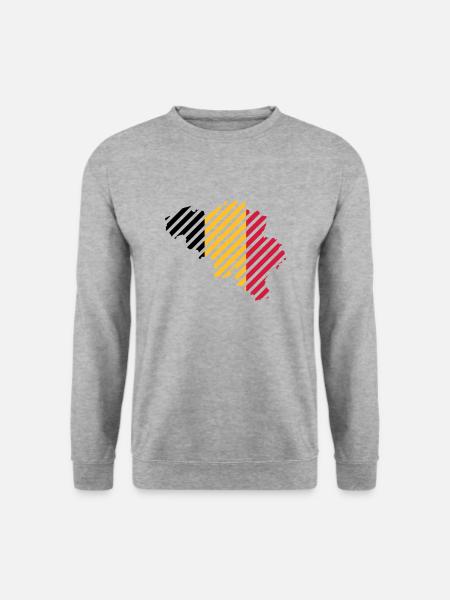 Striped Belgium country - Unisex Sweatshirt - salt & pepper