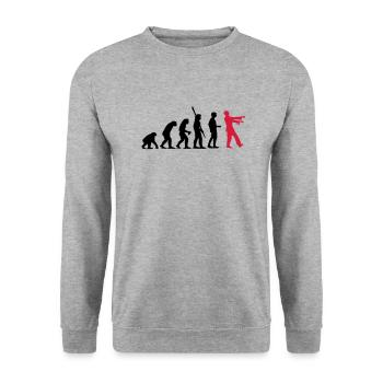 Zombie Evolution (two-color) - Unisex Sweatshirt - salt & pepper - Front - Alina (178cm) & Michal (187cm)