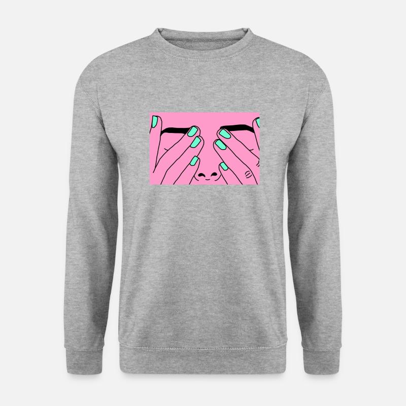Face rose - Unisex Pullover - Weißgrau meliert