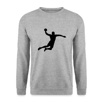 Handball joueurs Handball Club club club - Sweat-shirt Unisexe - gris chiné - Devant - Alina (178cm) & Michal (187cm)