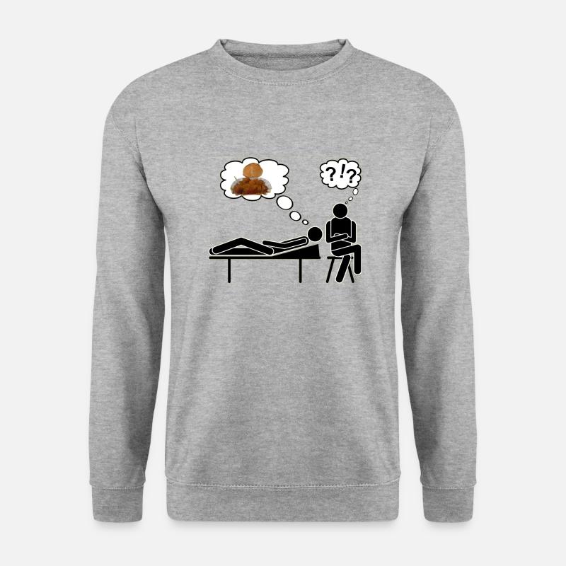 Currywurst therapierbar - Unisex Pullover - Weißgrau meliert