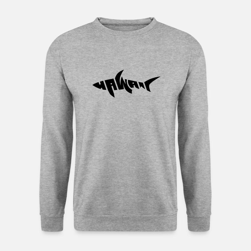 Hawaii Hai Surf-Logo - Unisex Pullover - Weißgrau meliert
