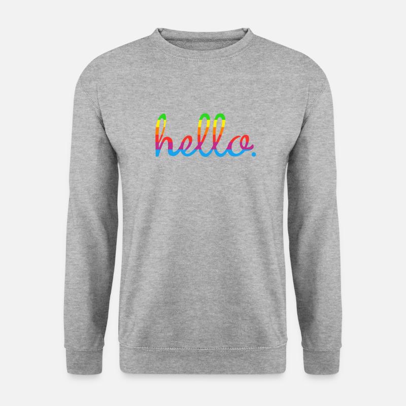 Hello Mac - Unisex Pullover - Weißgrau meliert