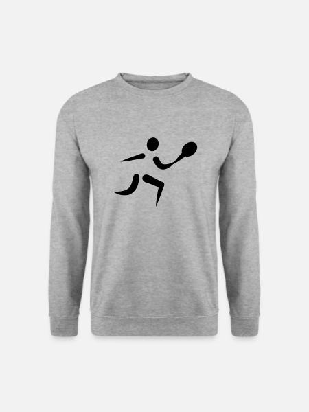 Tennis - Unisex Pullover - Weißgrau meliert