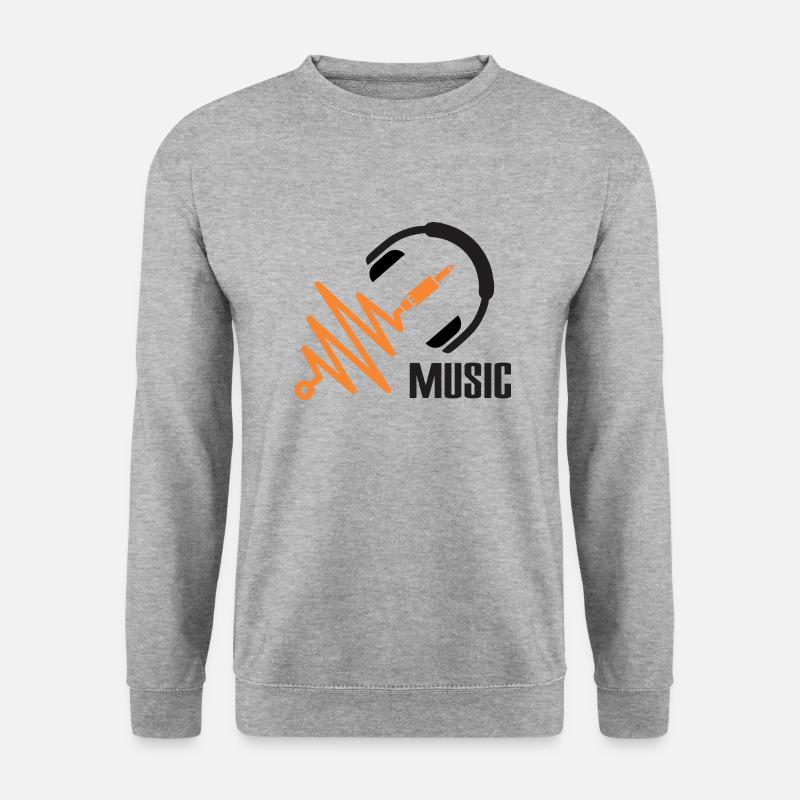 Musik - Unisex Pullover - Weißgrau meliert