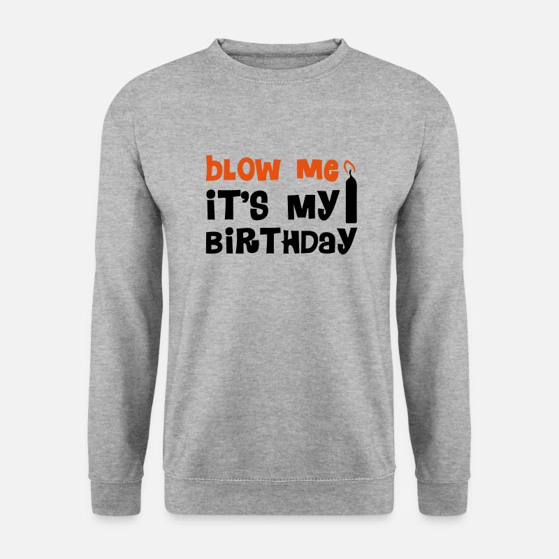 Blow Me - Unisex Pullover - Weißgrau meliert