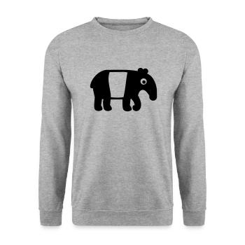 Tapir - Unisex Sweatshirt - salt & pepper - Front - Alina (178cm) & Michal (187cm)