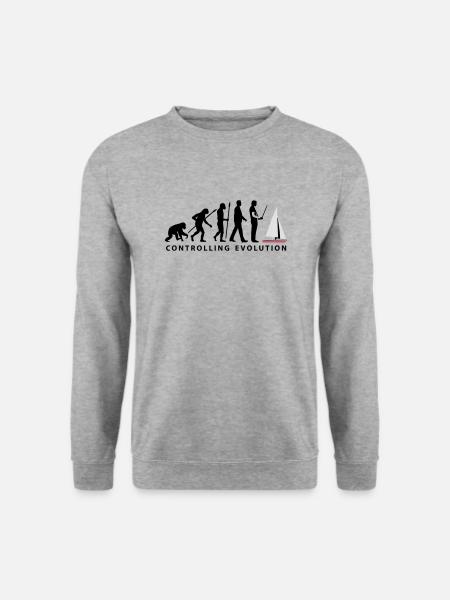 evolution Modellbauschiff_10_2016 - Unisex Pullover - Weißgrau meliert