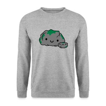 Famille pierre papa maman - Sweat-shirt Unisexe - gris chiné - Devant - Alina (178cm) & Michal (187cm)