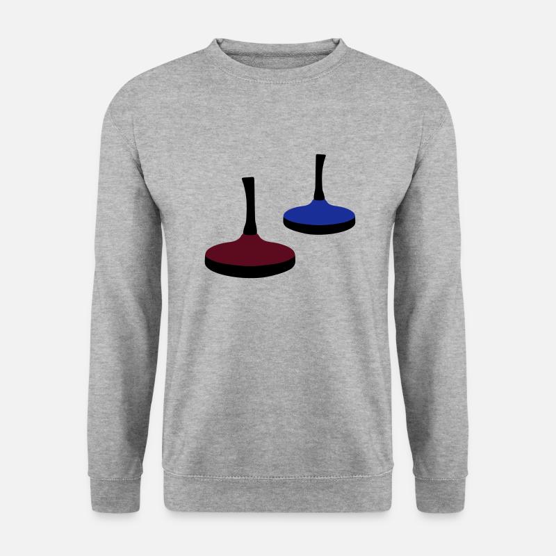 Eisstock - Unisex Pullover - Weißgrau meliert