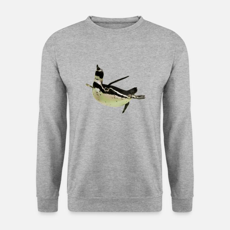 Pinguin - Unisex Pullover - Weißgrau meliert