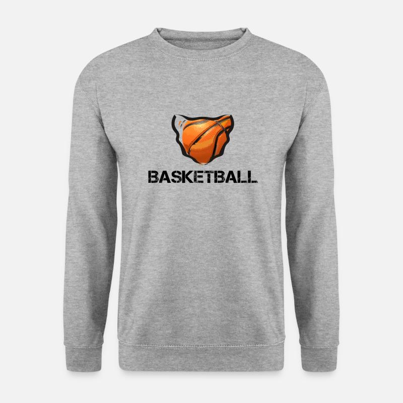 basketball - Unisex Pullover - Weißgrau meliert
