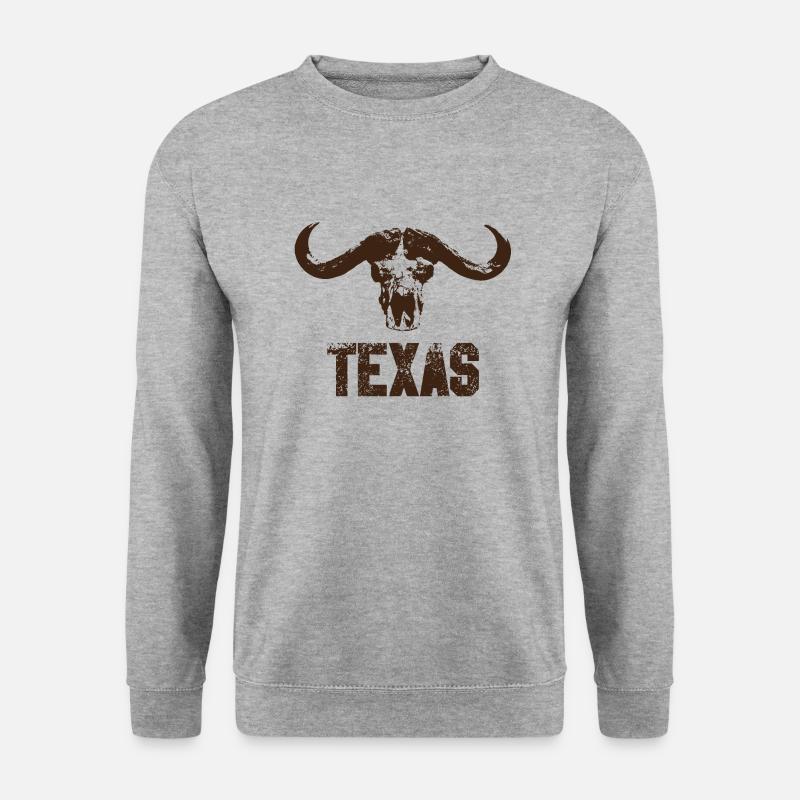 TEXAS - Unisex Pullover - Weißgrau meliert
