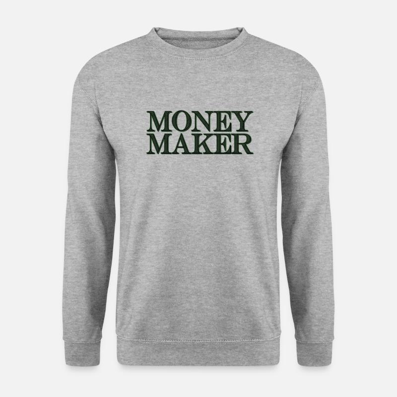 Money Maker - Unisex Pullover - Weißgrau meliert