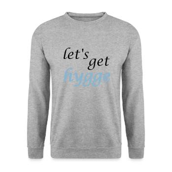 let's get hygge - Unisex Sweatshirt - salt & pepper - Front - Alina (178cm) & Michal (187cm)