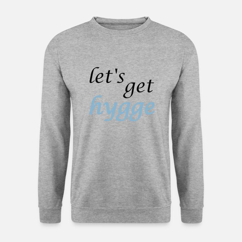 let's get hygge - Unisex Pullover - Weißgrau meliert