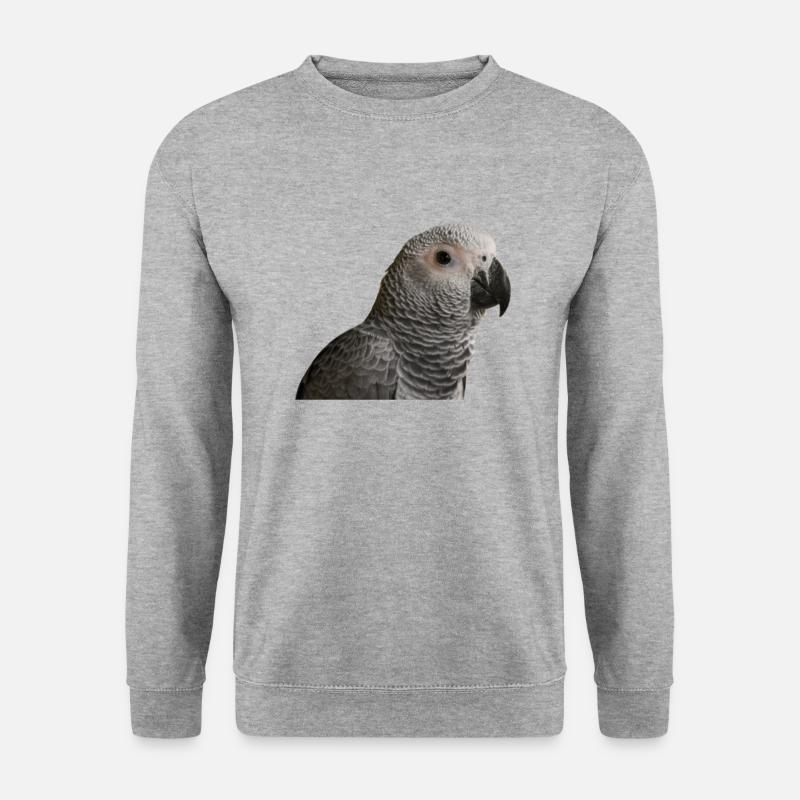Graupapagei - Unisex Pullover - Weißgrau meliert