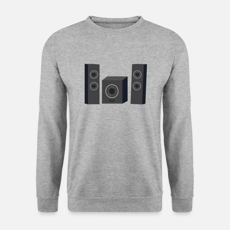 Lautsprecher Boxen - Unisex Pullover - Weißgrau meliert