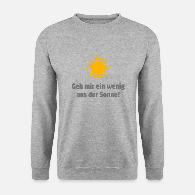 Geh mir ein wenig aus der Sonne! Diogenes Zitat - Unisex Pullover - Weißgrau meliert