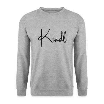 Münchner Kindl - Unisex Pullover - Weißgrau meliert - Vorne - Alina (178cm) & Michal (187cm)