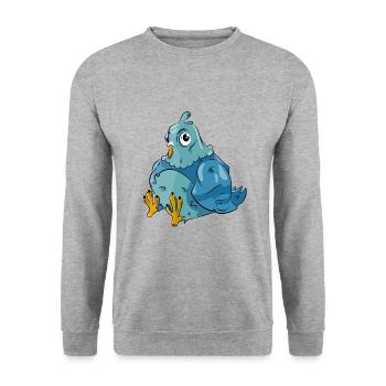 Pigeon Bird - Unisex Sweatshirt - salt & pepper - Front - Alina (178cm) & Michal (187cm)