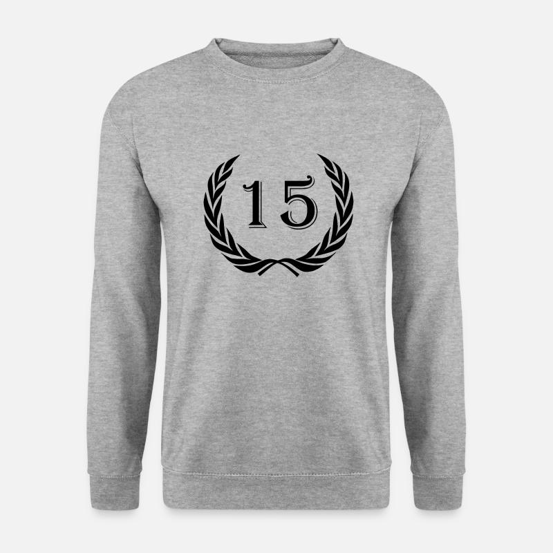 Jubiläum 15 Jahre - Unisex Pullover - Weißgrau meliert
