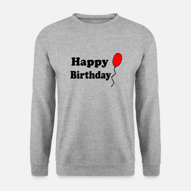 Happy Birthday - Unisex Pullover - Weißgrau meliert