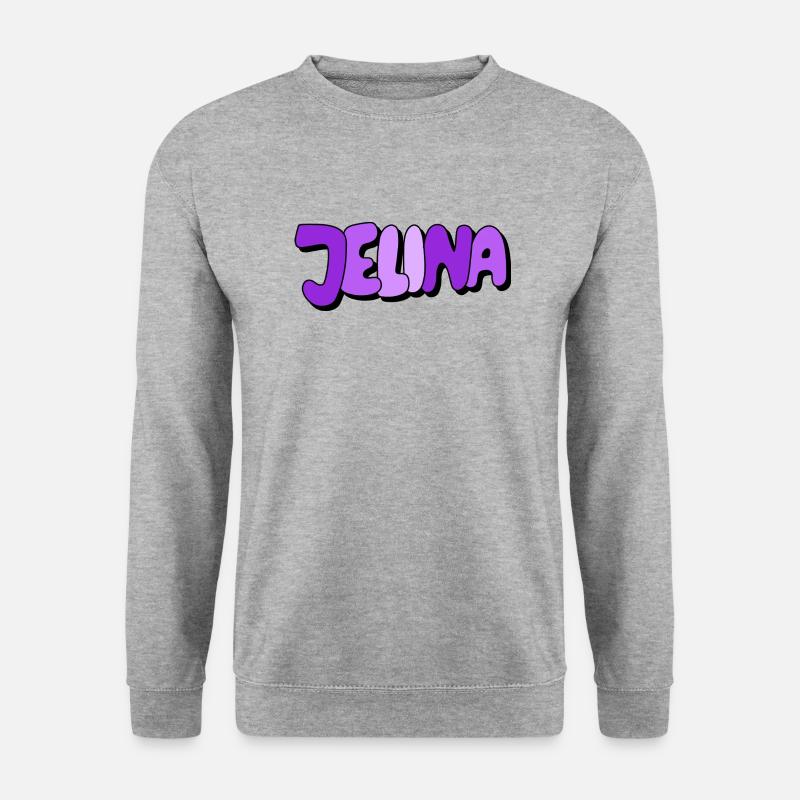 Jelina - Unisex Pullover - Weißgrau meliert