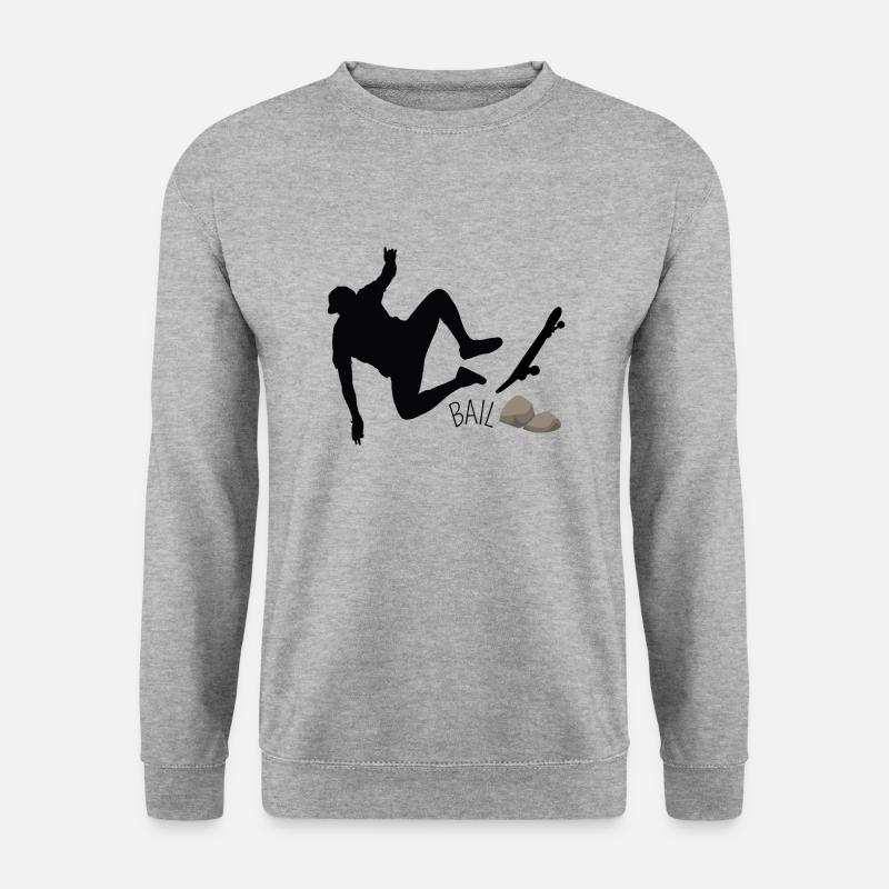 BAIL Skateboard - Unisex Pullover - Weißgrau meliert