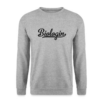 Biologin - Unisex Pullover - Weißgrau meliert - Vorne - Alina (178cm) & Michal (187cm)