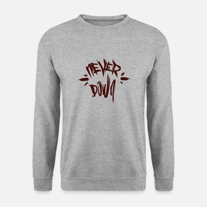 Positiv. Never down - Unisex Pullover - Weißgrau meliert