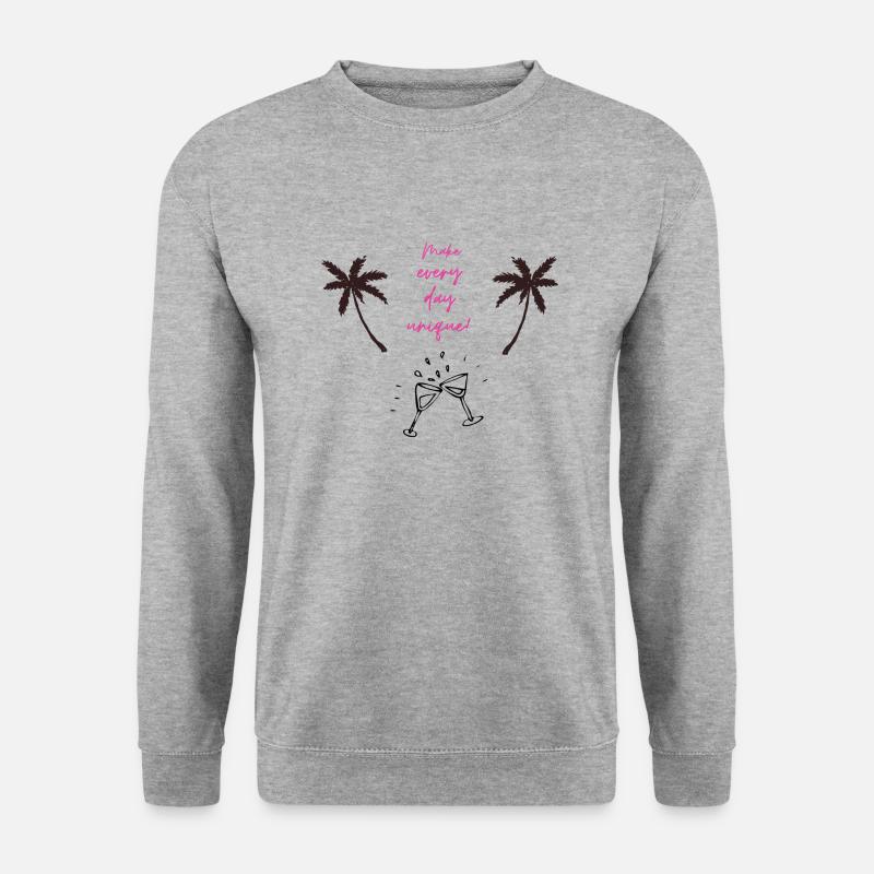 Make every day unique - Unisex Pullover - Weißgrau meliert