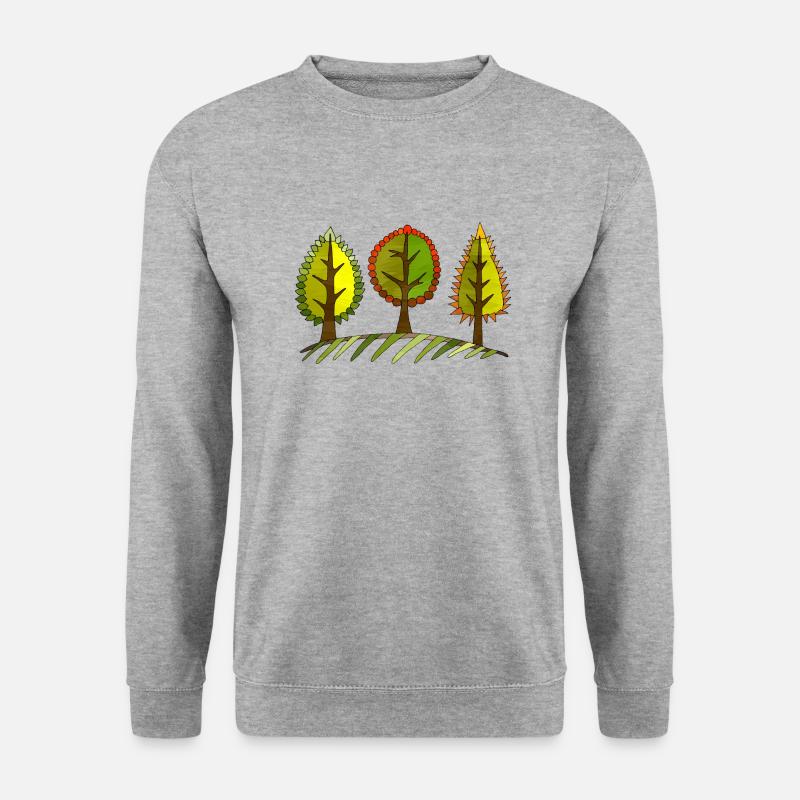 Baum - Unisex Pullover - Weißgrau meliert