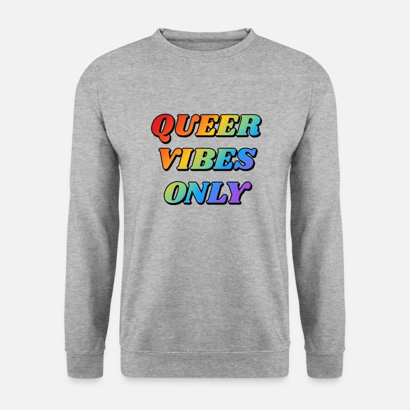 Queer Vibes Nur Regenbogenfarben - Unisex Pullover - Weißgrau meliert