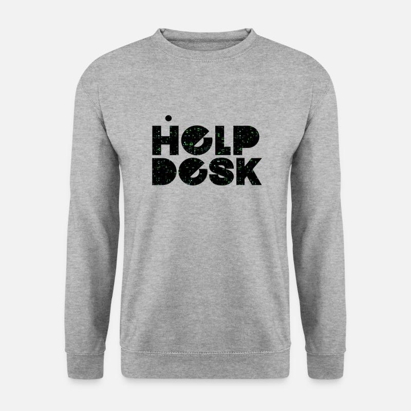 Helpdesk IT-Support-Geek Computer-Computer-Geek - Unisex Pullover - Weißgrau meliert