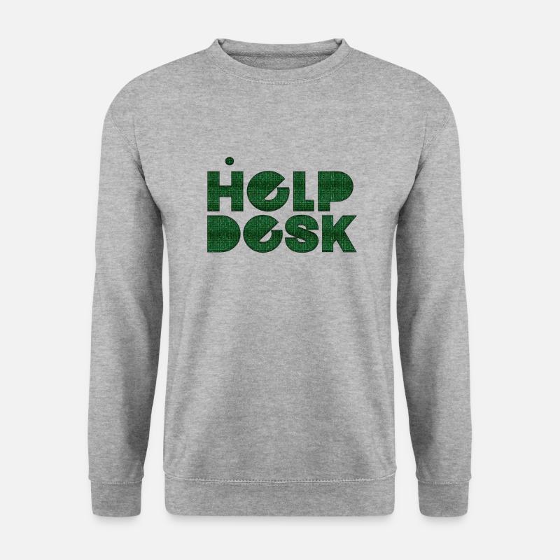 Helpdesk IT-Support-Geek Computer-Computer-Geek - Unisex Pullover - Weißgrau meliert