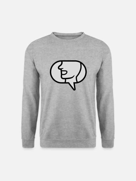Communicate icon talk speech bubble - Unisex Sweatshirt - salt & pepper
