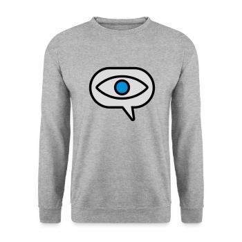 Eye Seeing Comic Speech Bubble - Sweat-shirt Unisexe - gris chiné - Devant - Alina (178cm) & Michal (187cm)