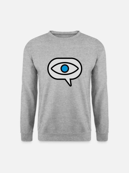 Eye Seeing Comic Speech Bubble - Unisex Sweatshirt - salt & pepper